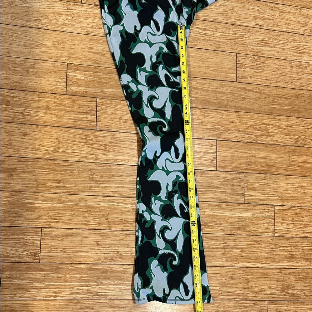 Zara Jacquard Flare Bodycon Festival Club Stretch Pants Women’s M - Picture 4 of 6